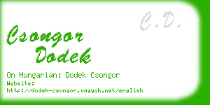 csongor dodek business card